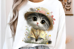 Whimsical Summer Cat Clipart Product Image 3