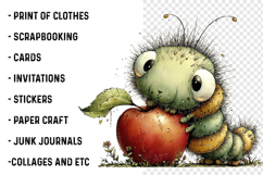 Whimsical Summer Caterpillar Clipart Product Image 2