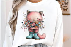 Whimsical Summer Cats Clipart Product Image 2