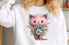 Whimsical Summer Cats Clipart Product Image 3