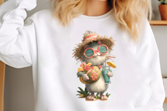 Whimsical Summer Cats Clipart Product Image 2