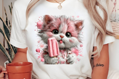 Whimsical Summer Cats Clipart Product Image 2