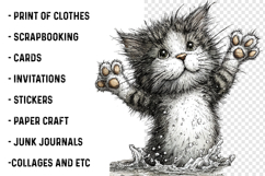 Whimsical Summer Cats Clipart Product Image 2