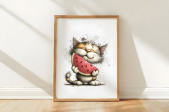 Whimsical Summer Cats Clipart Product Image 3