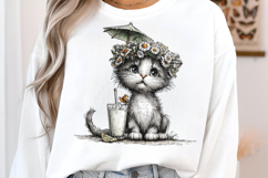 Whimsical Summer Cats Clipart Product Image 3