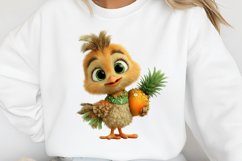 Whimsical Summer Chicken Clipart Product Image 2