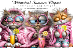 Whimsical Summer Animals Clipart Product Image 1