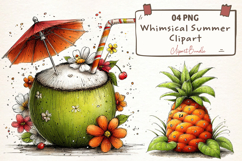 Whimsical Summer Clipart Product Image 1