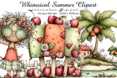 Summer beach seasonal clipart Product Image 1