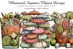 Whimsical Summer Clipart Design Product Image 1
