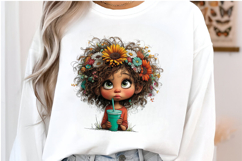 Whimsical Summer Coffee Girls Clipart Product Image 2