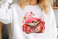 Whimsical Summer Crab Clipart PNG Product Image 2