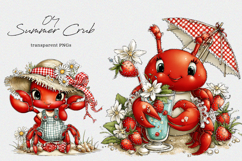 Whimsical Summer Crab Clipart Product Image 1