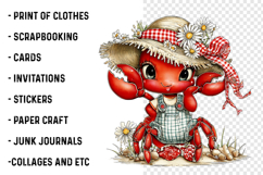 Whimsical Summer Crab Clipart Product Image 2