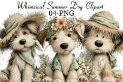 Whimsical Summer Dog Clipart Product Image 1