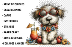 Whimsical Summer Dog Clipart Product Image 2