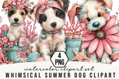 Whimsical Summer Dog Clipart Product Image 1