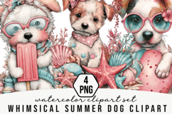 Whimsical Summer Dog Clipart Product Image 1