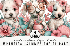 Whimsical Summer Dog Clipart Product Image 1