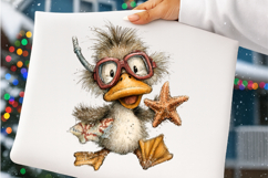 Whimsical summer duck clipart - Summer duck Png Product Image 2