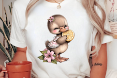 Whimsical Summer Duck Clipart Product Image 2