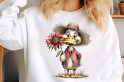 Whimsical Summer Duck Clipart Product Image 2