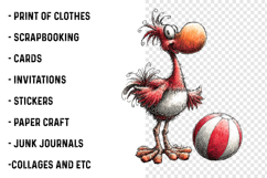 Whimsical Summer Flamingo Clipart Product Image 2