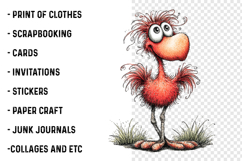 Whimsical Summer Flamingo Clipart Product Image 2