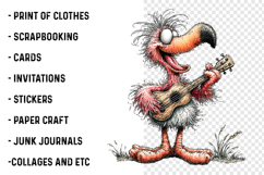 Whimsical Summer Flamingo Clipart Product Image 2