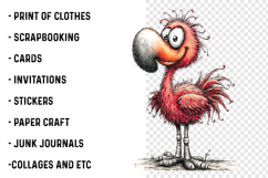 Whimsical Summer Flamingo Clipart Product Image 2