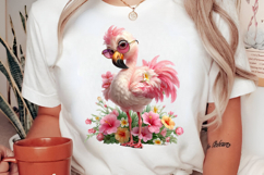 Whimsical Summer Flamingo Clipart Product Image 2