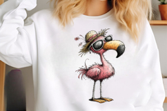 Whimsical Summer Flamingo Clipart Product Image 3