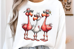 Whimsical Summer Flamingo Clipart Product Image 3