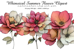 Whimsical Summer Flower Clipart Product Image 1