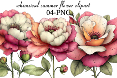 Whimsical summer flower clipart Product Image 1