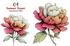 Whimsical Summer Flower Clipart Product Image 1