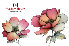 Whimsical Summer Flower Clipart Product Image 1