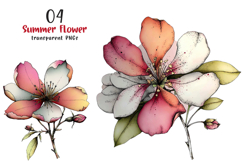 Whimsical Summer Flower Clipart Product Image 1