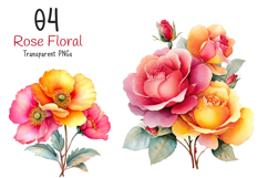 Whimsical Summer Flowers Clipart Product Image 1