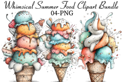 Whimsical Summer Food Clipart Product Image 1