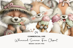 Whimsical Summer Fox Clipart Product Image 1