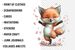 Whimsical Summer Fox Clipart Product Image 2
