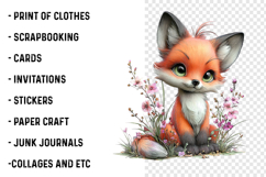 Whimsical Summer Fox Clipart Product Image 2