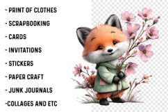 Whimsical Summer Fox Clipart Product Image 2