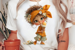 Whimsical Summer Girl Clipart Product Image 2