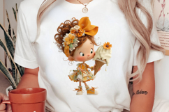 Whimsical Summer Girl Clipart Product Image 2