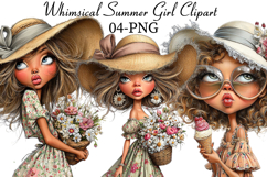 Whimsical Summer Girl Clipart Product Image 1