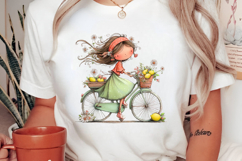 Whimsical Summer Girl Clipart Product Image 2