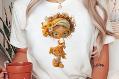 Whimsical summer girl clipart Product Image 2