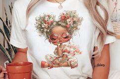 Whimsical Summer Girl Clipart Product Image 2